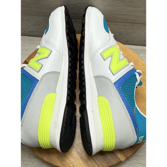 New Balance 574v2 Casual Sneakers, ML574PWB, Wht/Teal/Neon, Mens 13 main image 9